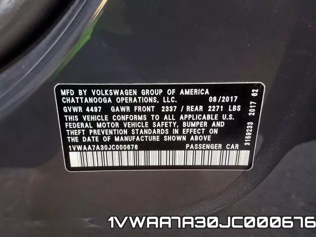 1VWAA7A30JC000676 фото 2