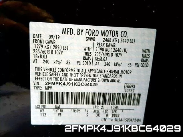 2FMPK4J91KBC64029 фото 2