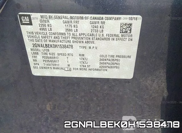 2GNALBEK0H1538478 фото 10
