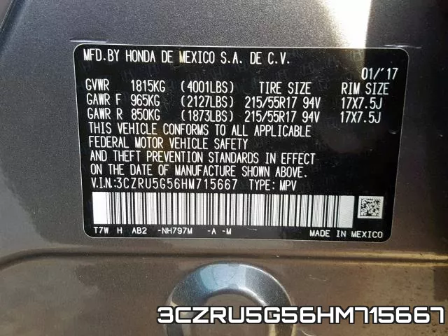 3CZRU5G56HM715667 фото 2