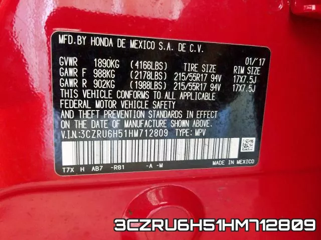 3CZRU6H51HM712809 фото 2