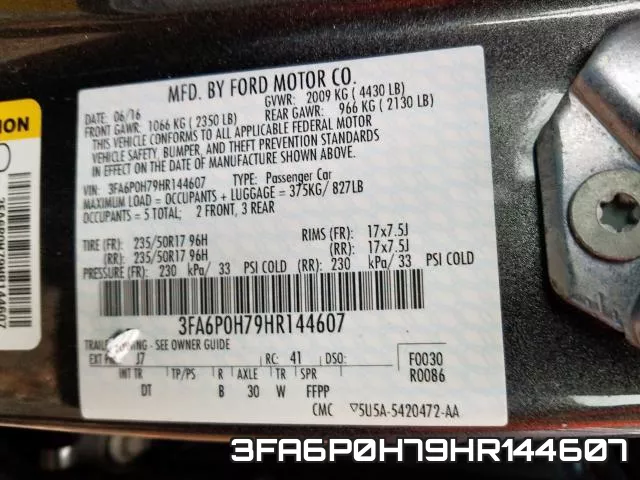 3FA6P0H79HR144607 фото 2