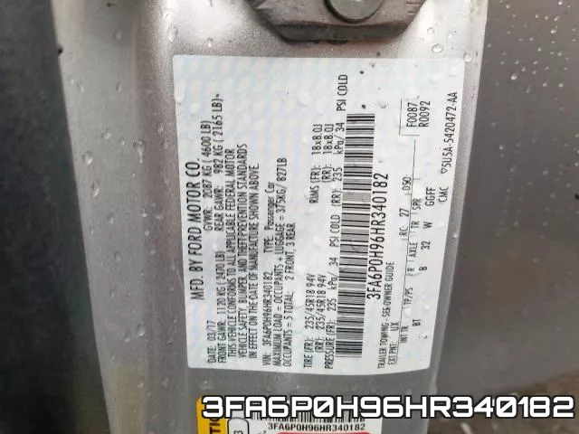 3FA6P0H96HR340182 фото 2