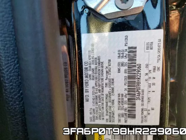 3FA6P0T98HR229060 фото 2