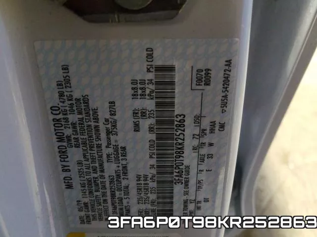 3FA6P0T98KR252863 фото 2