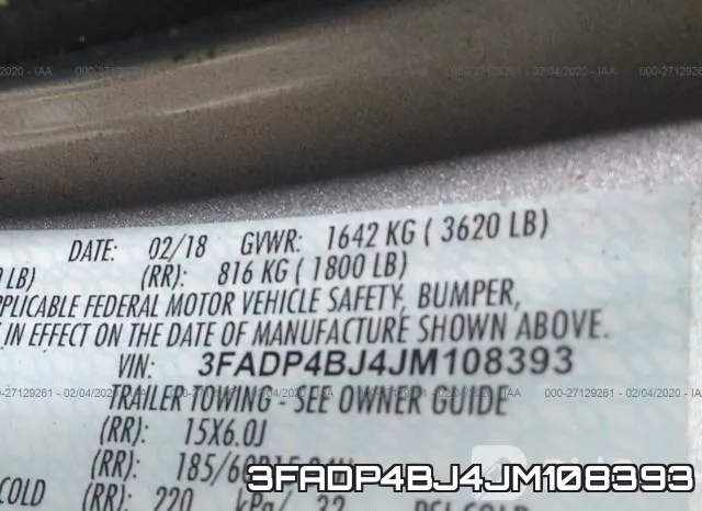 3FADP4BJ4JM108393 фото 10