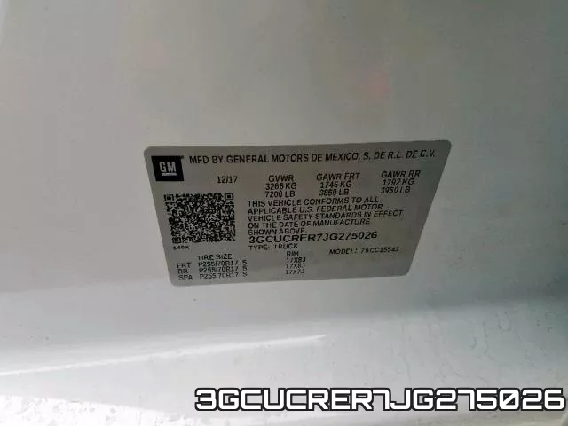 3GCUCRER7JG275026 фото 2