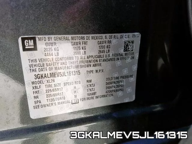 3GKALMEV5JL161315 фото 2