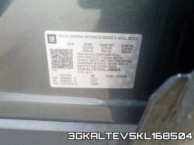 3GKALTEV5KL168504 фото 2