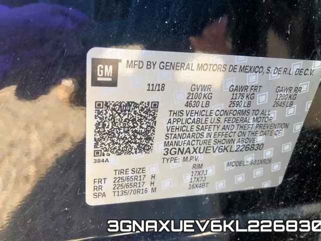 3GNAXUEV6KL226830 фото 2
