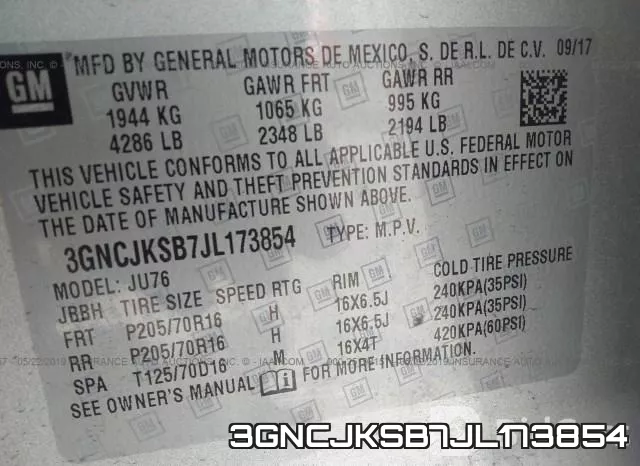 3GNCJKSB7JL173854 фото 10