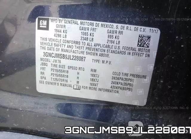 3GNCJMSB9JL228087 фото 10