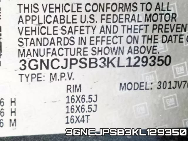 3GNCJPSB3KL129350 фото 2