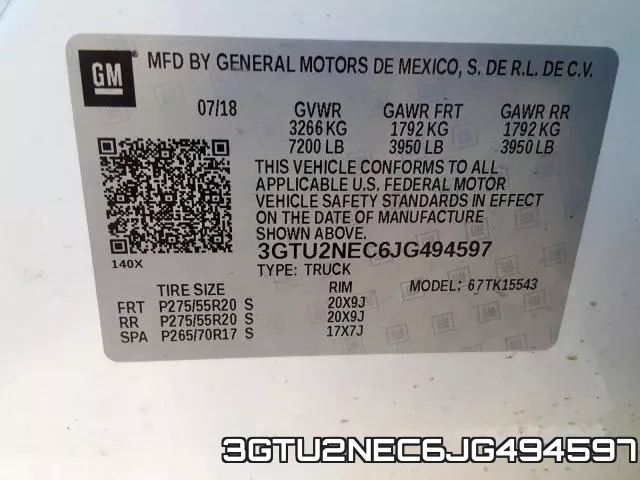 3GTU2NEC6JG494597 фото 2