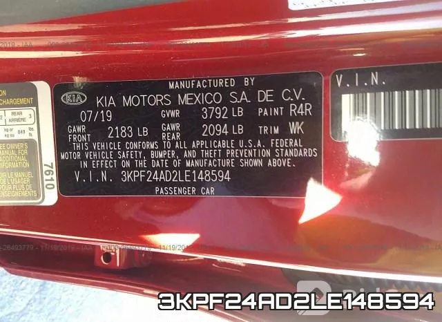3KPF24AD2LE148594 фото 10