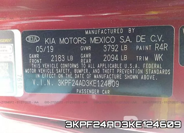 3KPF24AD3KE124609 фото 10