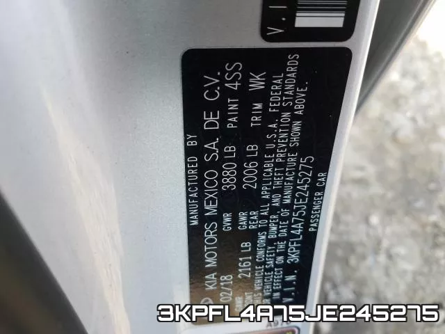 3KPFL4A75JE245275 фото 2