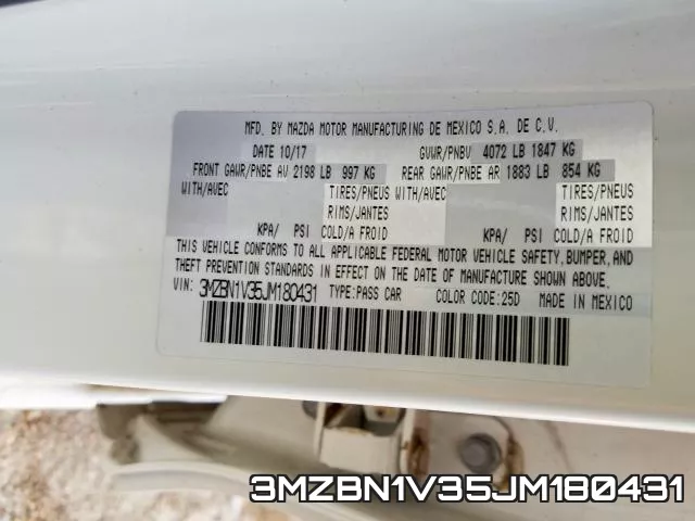 3MZBN1V35JM180431 фото 2