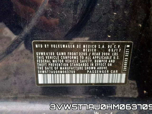 3VW5T7AU0HM063709 фото 2