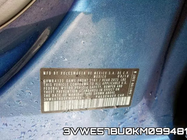 3VWE57BU0KM099481 фото 2