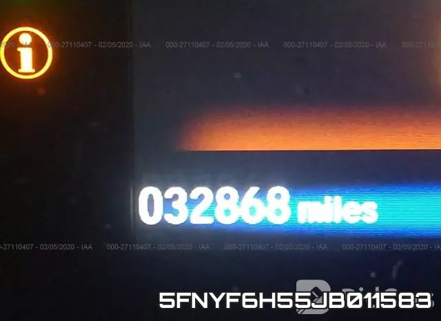 5FNYF6H55JB011583 фото 8