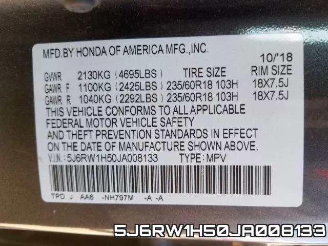 5J6RW1H50JA008133 фото 2