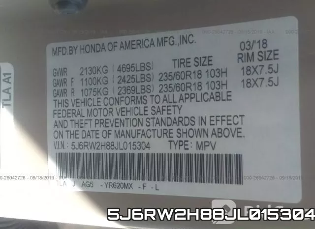 5J6RW2H88JL015304 фото 10