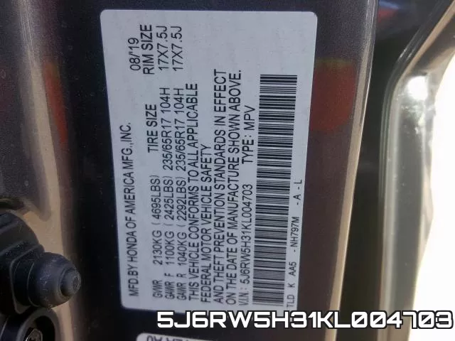 5J6RW5H31KL004703 фото 2
