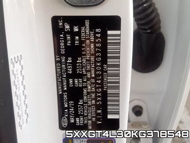 5XXGT4L30KG378548 фото 2