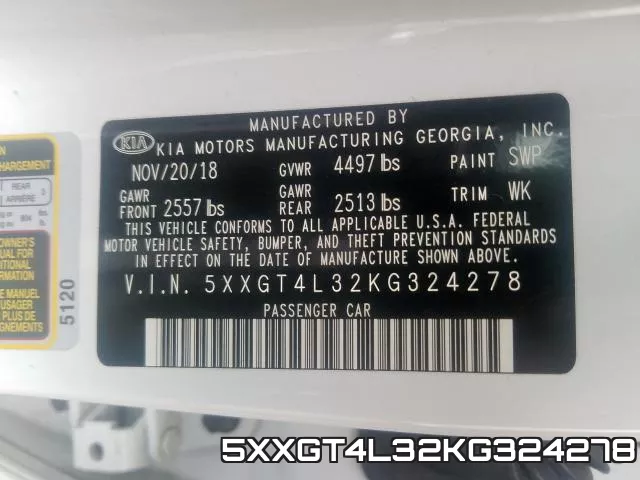 5XXGT4L32KG324278 фото 2