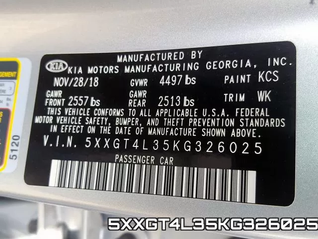 5XXGT4L35KG326025 фото 2