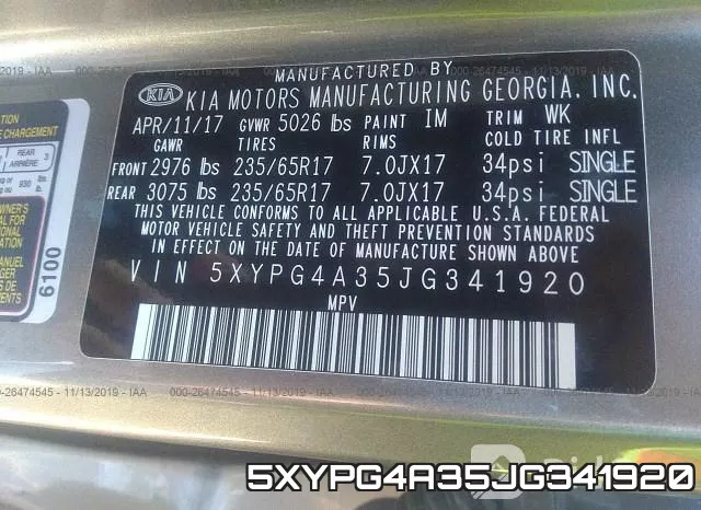 5XYPG4A35JG341920 фото 10