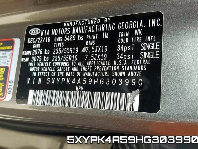 5XYPK4A59HG303990 фото 2