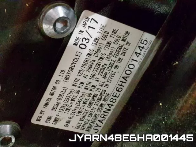 JYARN48E6HA001445 фото 2