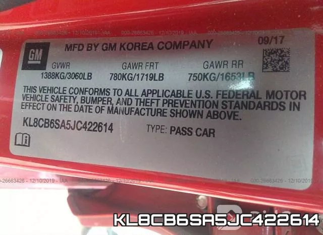 KL8CB6SA5JC422614 фото 10