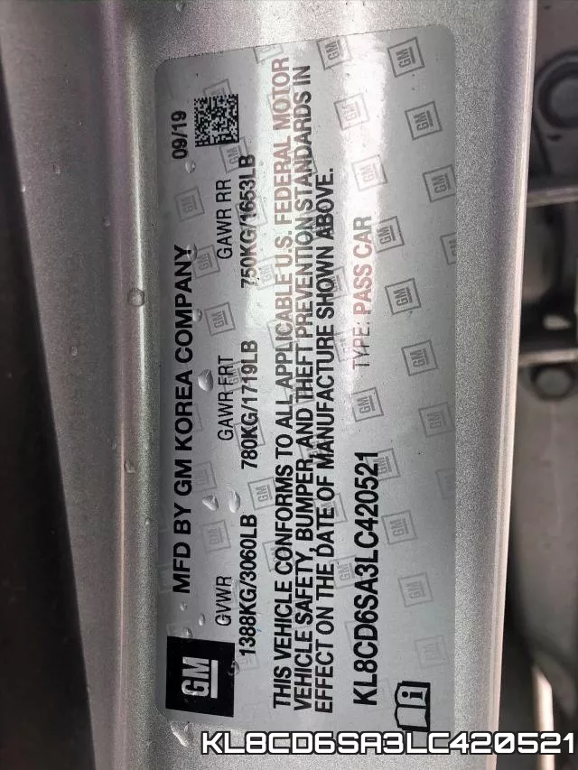 KL8CD6SA3LC420521 фото 2