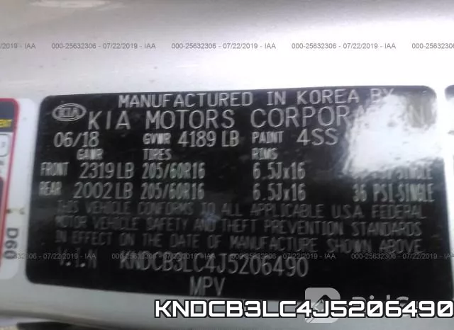 KNDCB3LC4J5206490 фото 10