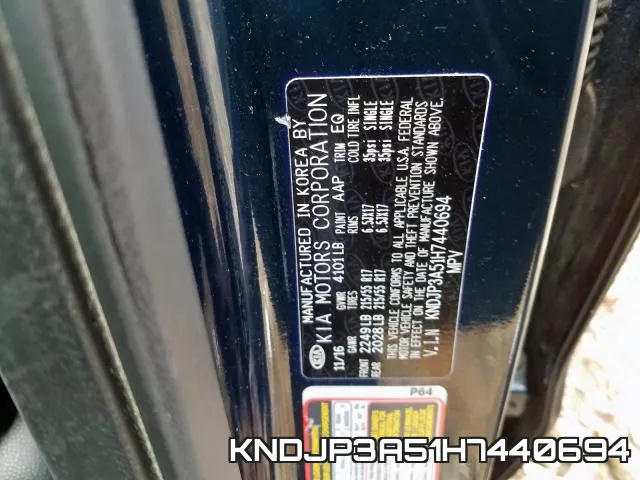 KNDJP3A51H7440694 фото 2