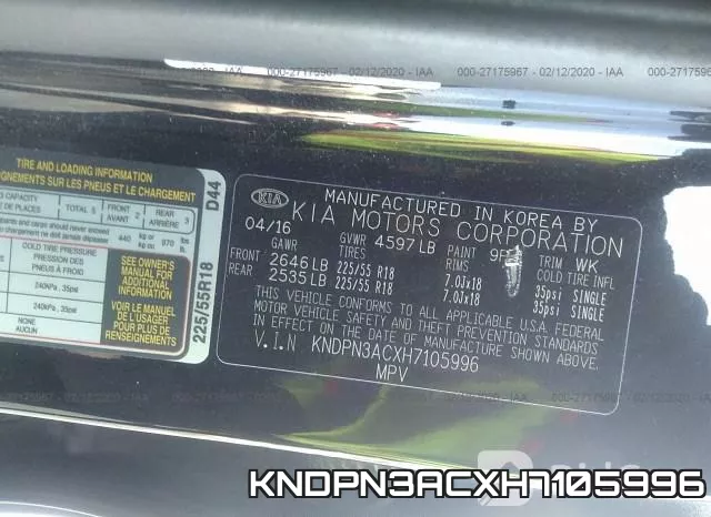 KNDPN3ACXH7105996 фото 10