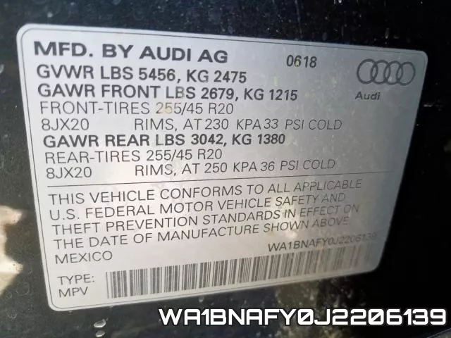 WA1BNAFY0J2206139 фото 2