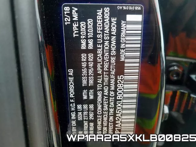WP1AA2A5XKLB00825 фото 2