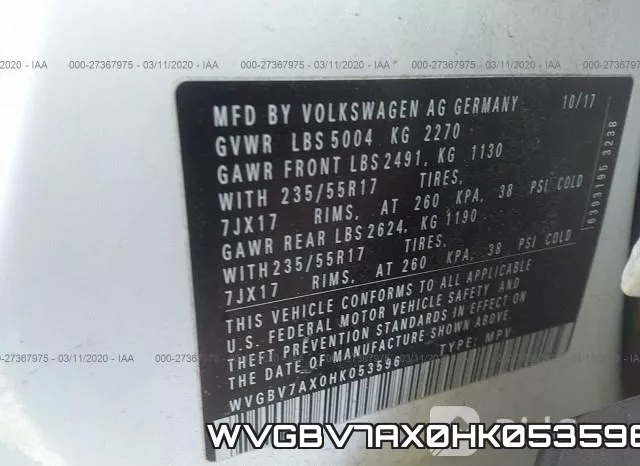 WVGBV7AX0HK053596 фото 10