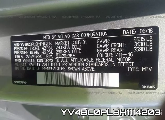 YV4BC0PL8H1114203 фото 10
