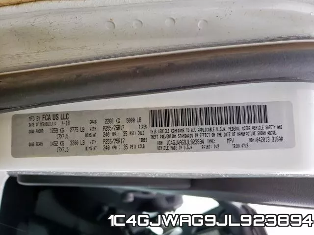 1C4GJWAG9JL923894 фото 2