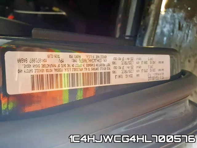 1C4HJWCG4HL700576 фото 2