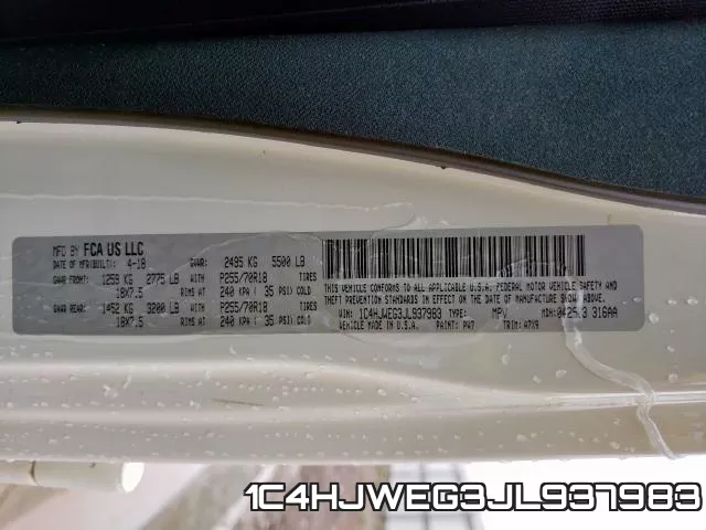 1C4HJWEG3JL937983 фото 2