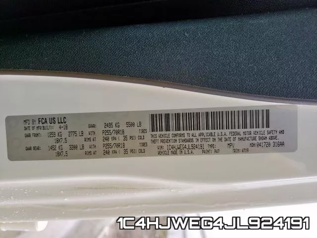 1C4HJWEG4JL924191 фото 2
