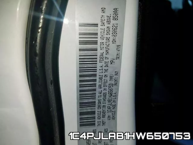 1C4PJLAB1HW650753 фото 2