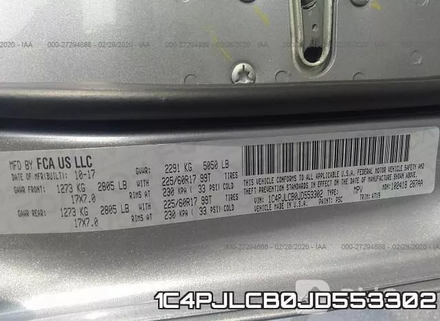 1C4PJLCB0JD553302 фото 10