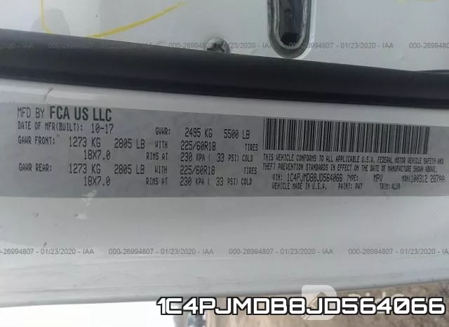 1C4PJMDB8JD564066 фото 10